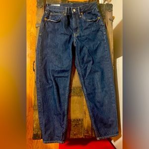 Gap barrel dark jeans